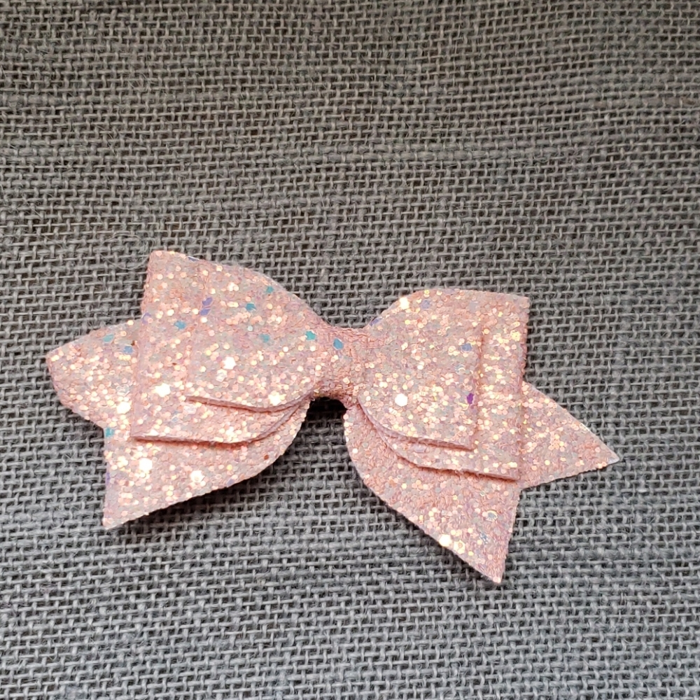 🧡Pink&Blue Glitter Bows - Picture 5 of 8